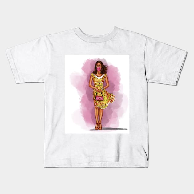 Jennifer Garner Kids T-Shirt by Svetlana Pelin